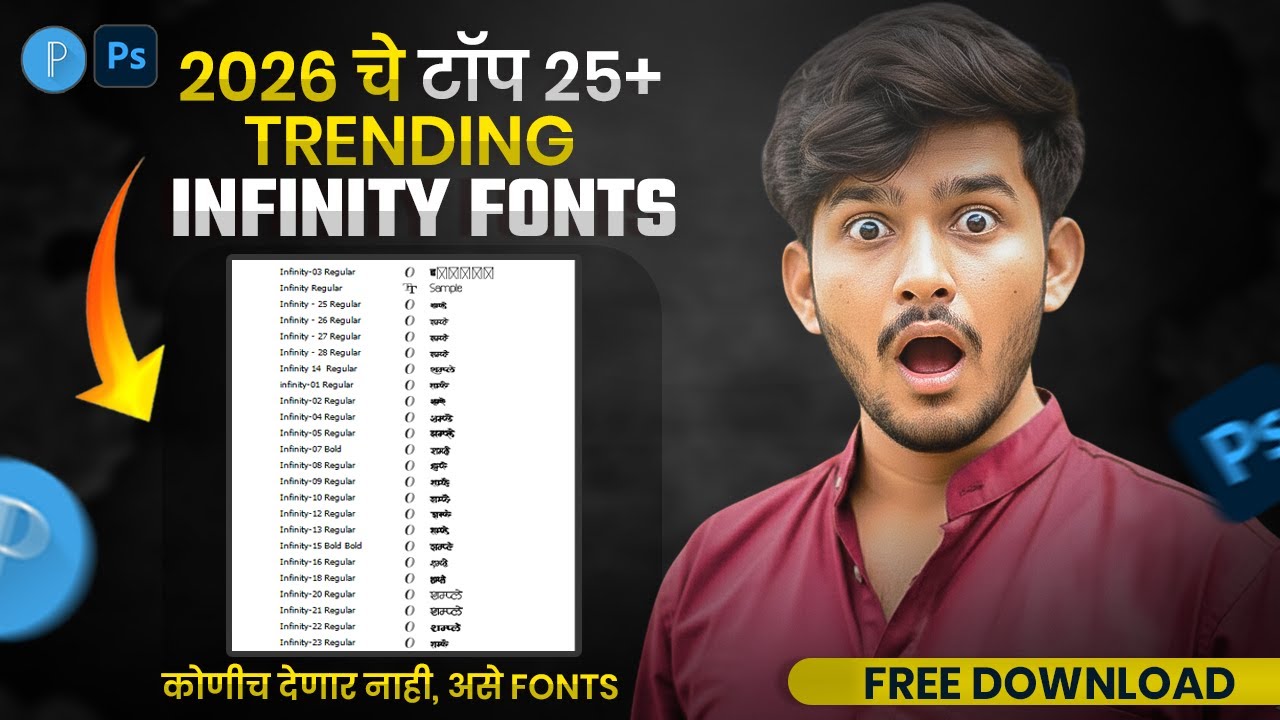 25+ trending infinity calligraphy font 2026 free download | marathi trending font download| pixellab