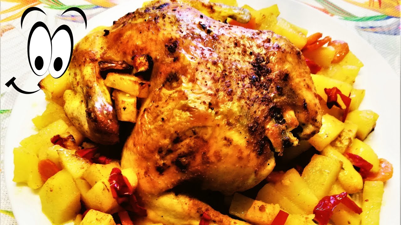 Pečen piščanec s krompirjem v vrečki