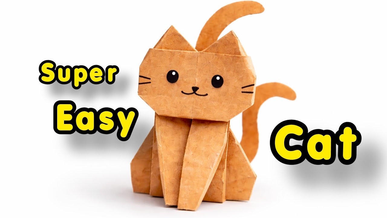 Origami paper cat : Easy & Cute Paper Folding cat