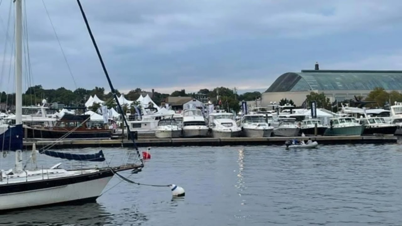 Setting up for the 2021 Annapolis Powerboat Show