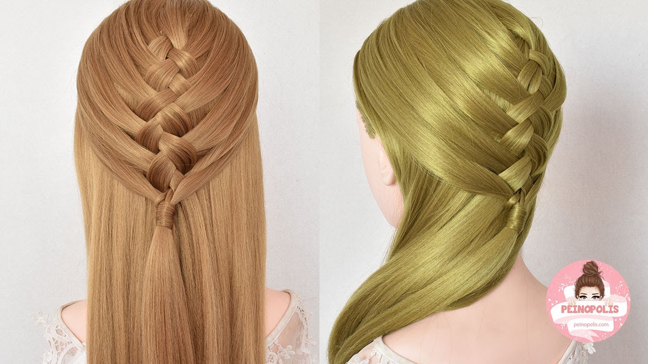 Peinados Románticos 2025 - Trenzas semirecogidos