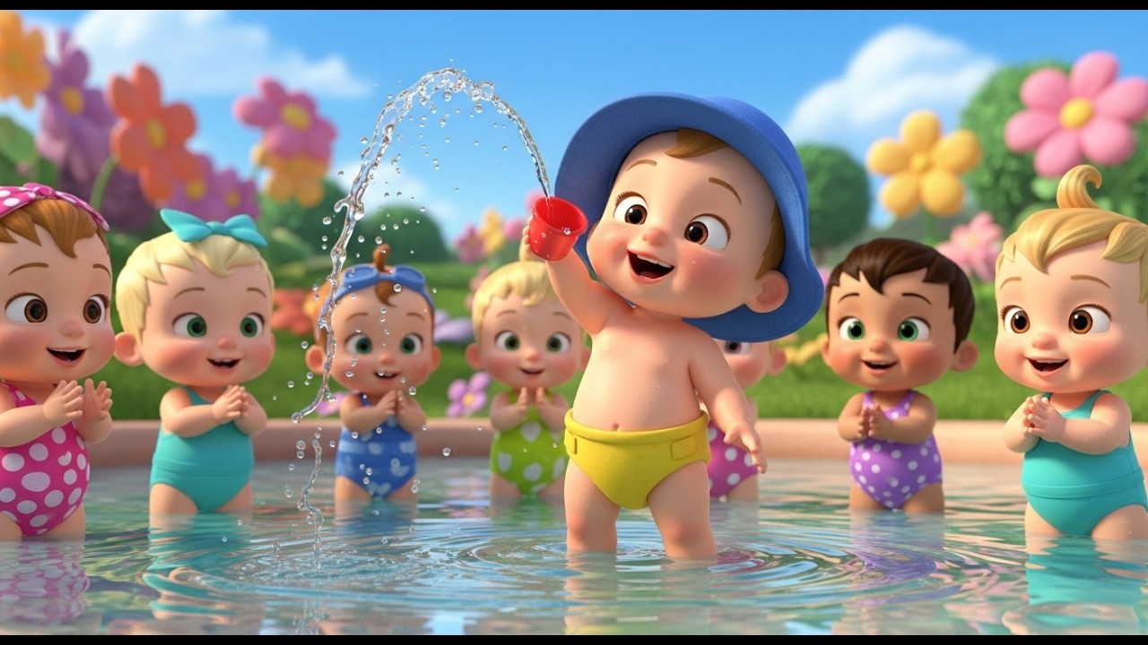 Water Splash Joy Time 💦🌊 | Fun Water Play Song for Kids | Splash Learning Adventure