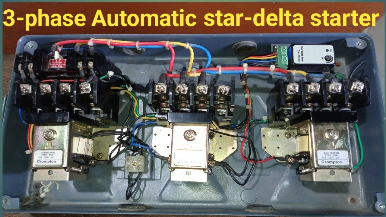 Three Phase Automatic Star-Delta Starter,connection