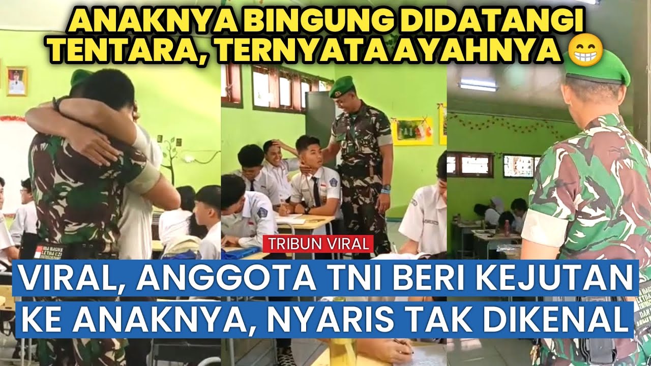 Haru! Anak Hampir Tak Mengenali Ayahnya, Prajurit TNI Pulang Tugas dari Perbatasan