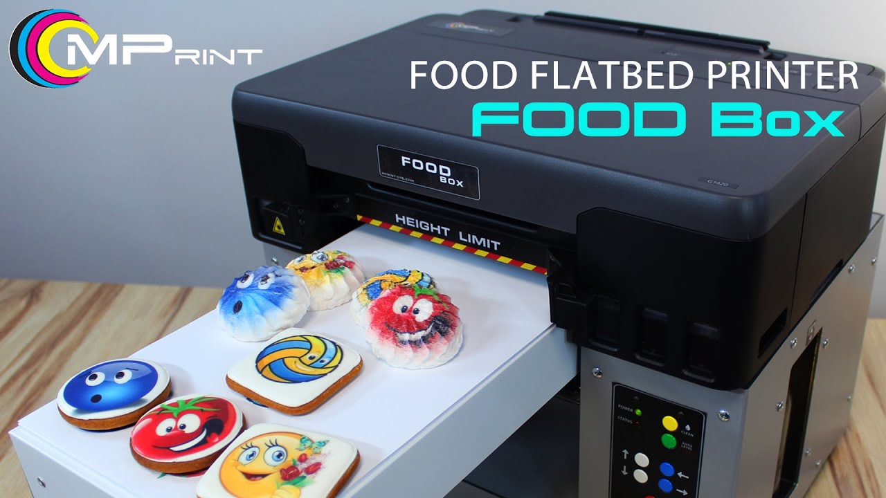 MPrint Food Box. Flatbed food printer.