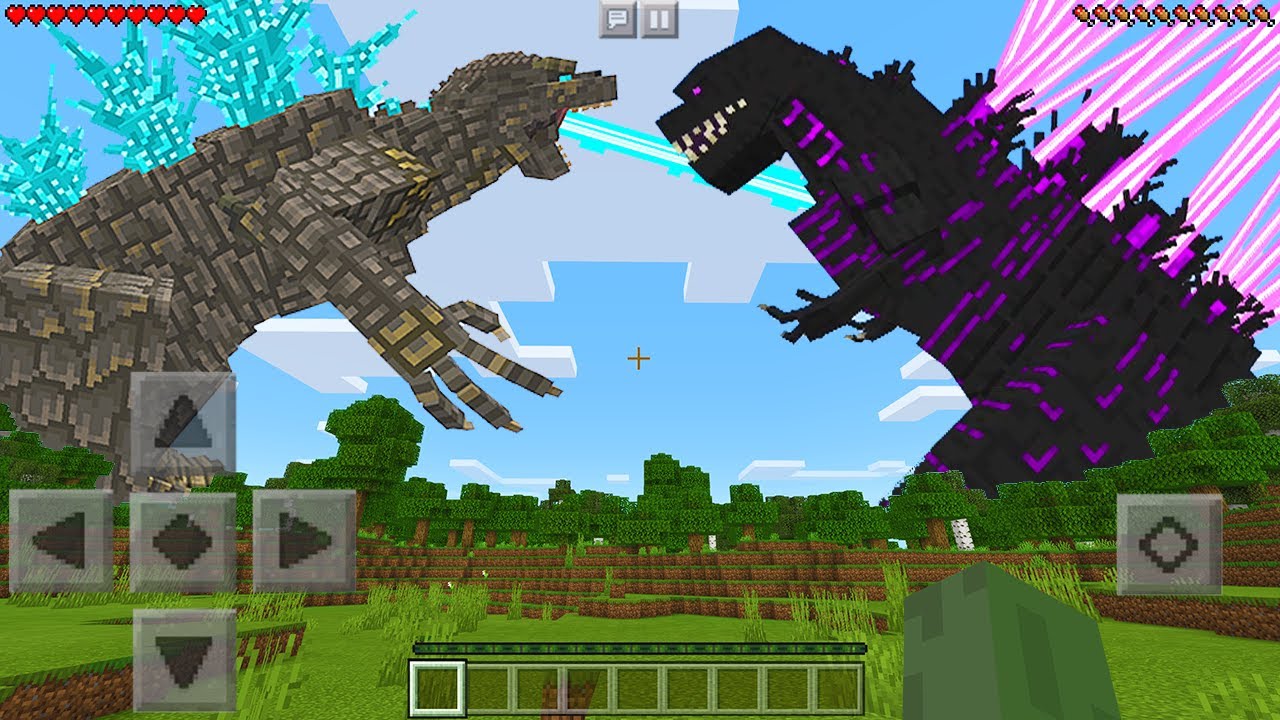 Я нашёл ГОДЗИЛЛУ -1 против ШИН ГОДЗИЛЛЫ в Minecraft Pocket Edition (Годзилла Минус Один)