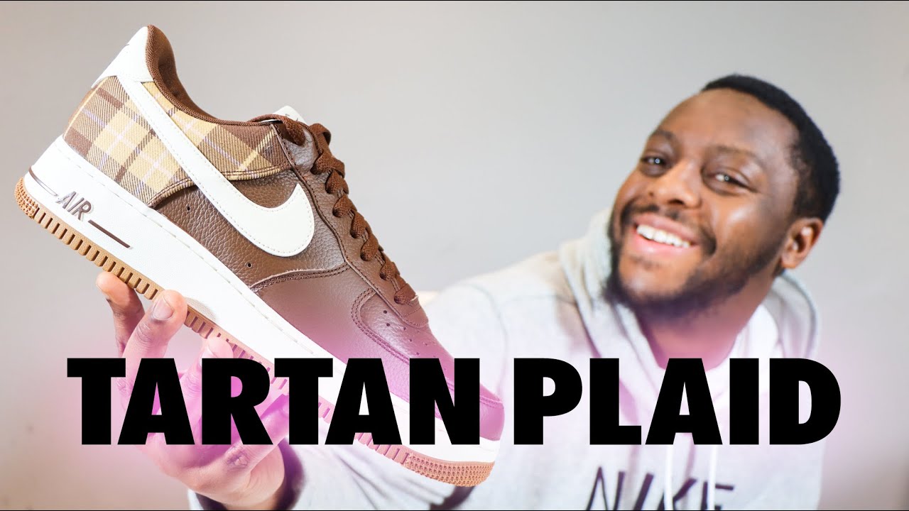 Air Force 1 Tartan Plaid Cacao Wow Brown On Foot Sneaker Review QuickSchopes 453 Schopes DV0791 200