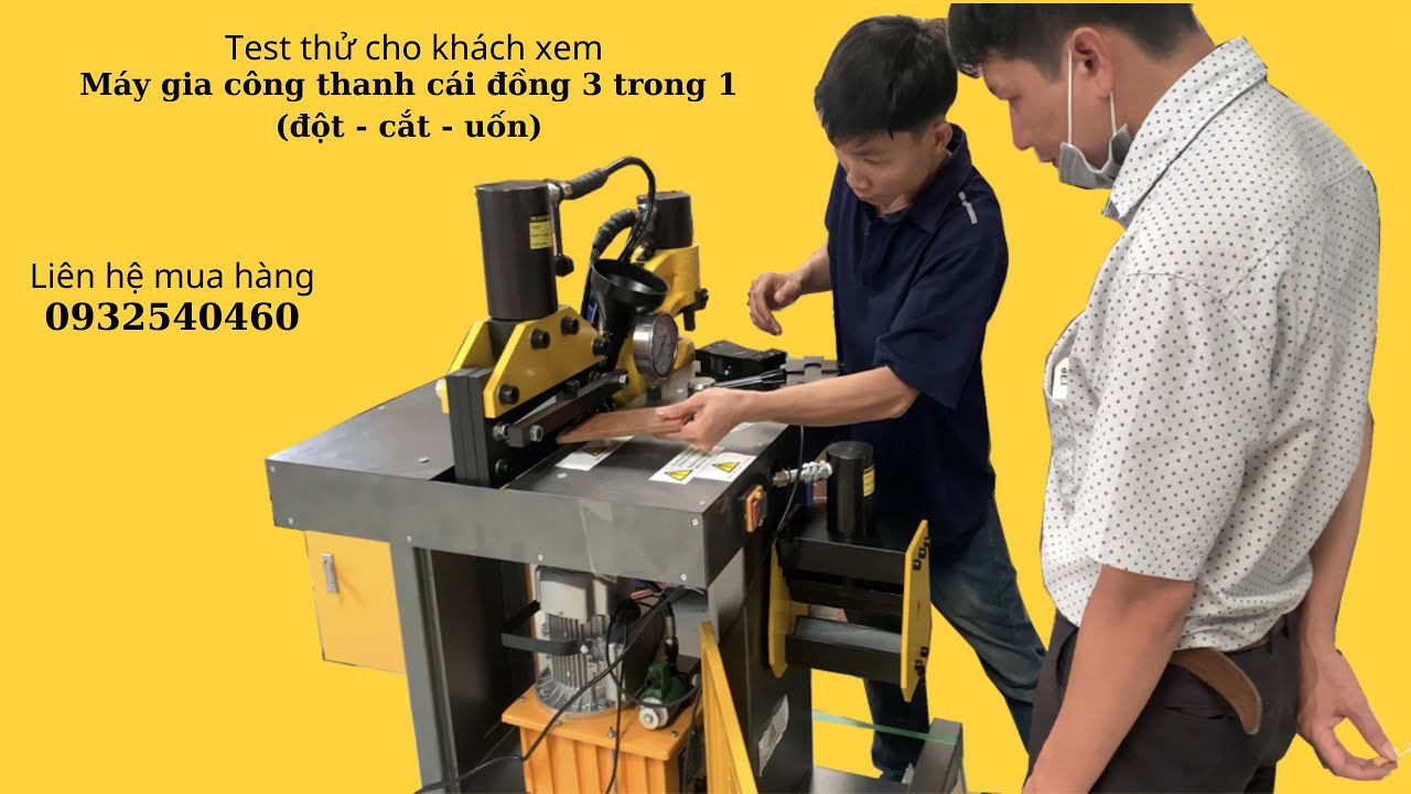 Máy gia công thanh cái 3 trong 1 DBK DHY-200 I Khách Đến Xem & Test Máy