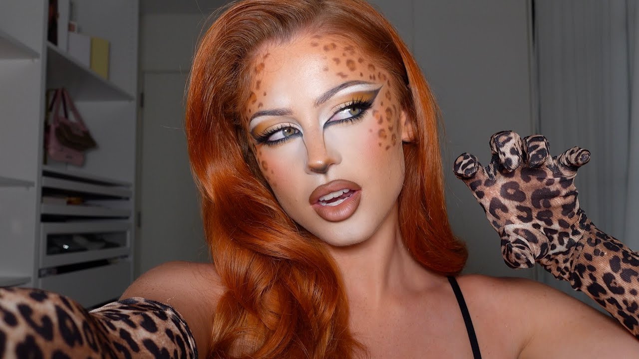 леопардовый гламур - макияж для хэллоуинской it-girl!!🐆♡