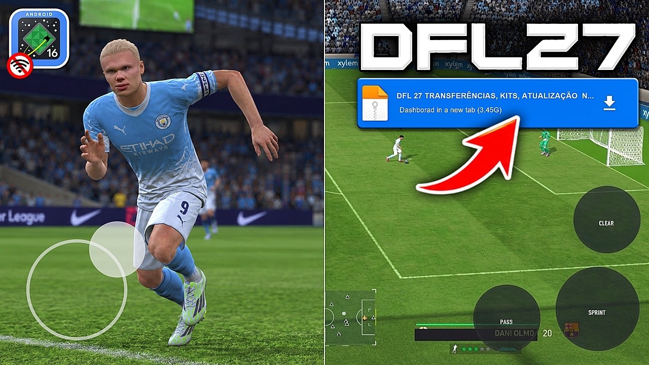 DFL 27 MEDIAFIRE DIRETO! ATUALIZA&Ccedil;&Atilde;O OUTUBRO & MODO CARREIRA GAMEPLAY REVIEW ANDROID