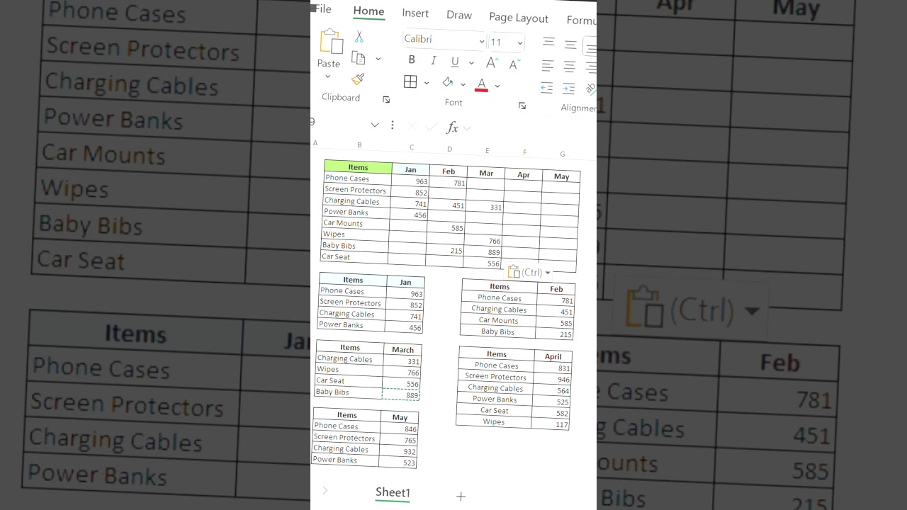 STOP Copying Tables! 😫 Excel Consolidate Tool for Data Merging #Excel #ExcelTips