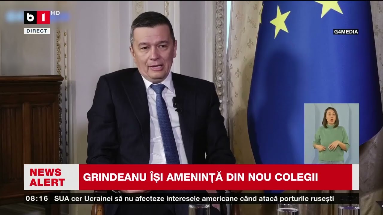GRINDEANU ARUNCĂ ÎN AER ACORDUL DE GUVERNARE: REFERENDUM ÎN PSD_Știri B1TV_26 febr. 2026