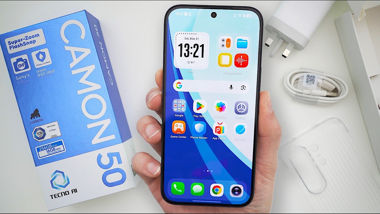 Распаковка, первый обзор и все, что вам нужно знать о TECNO CAMON 50 (обычная версия)!