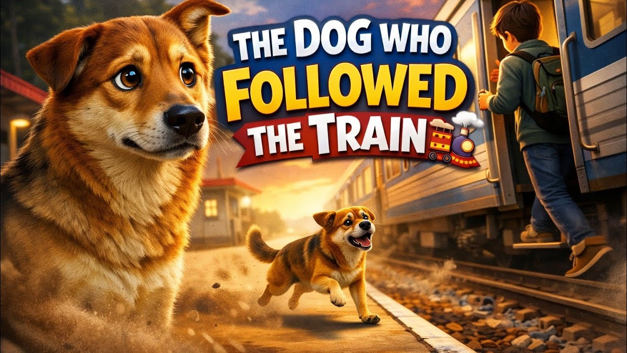 The Dog Who Followed the Train,#viral #cartoon #trend #emotional #animation 