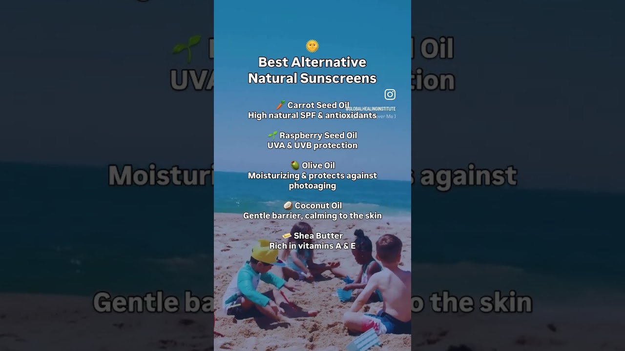 Best Alternative Natural Sunscreens #shorts