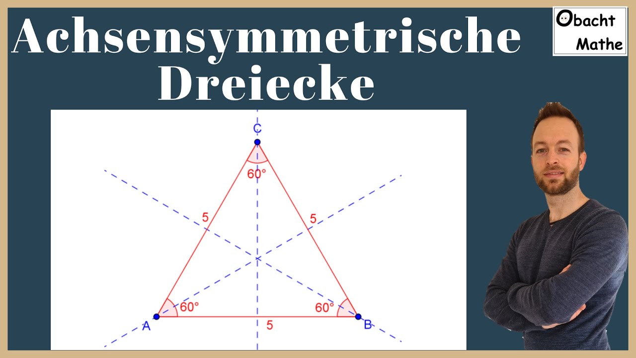 Achsensymmetrische Dreiecke | ganz einfach erklärt | Achsenspiegelung #obachtmathe