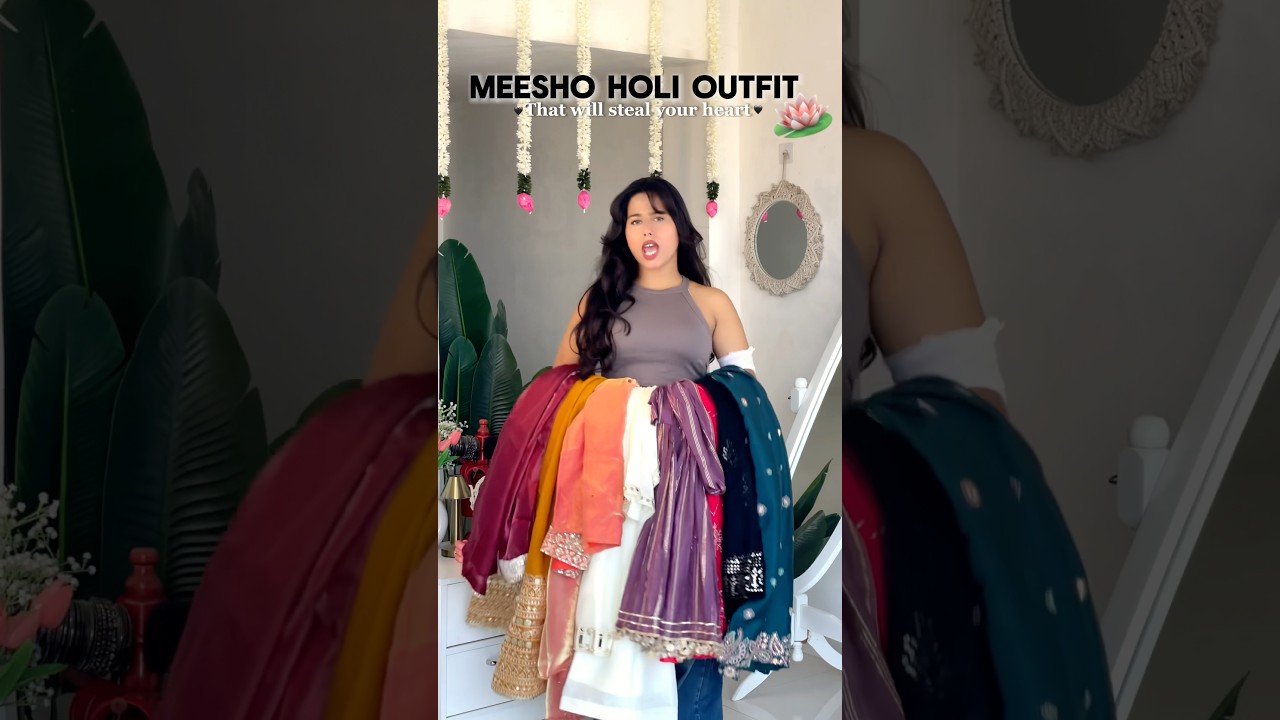 Meesho Holi outfits under budget 🪷✨ #meeshohaul #meeshoapp #meeshofinds #meesho #shorts #eidoutfit