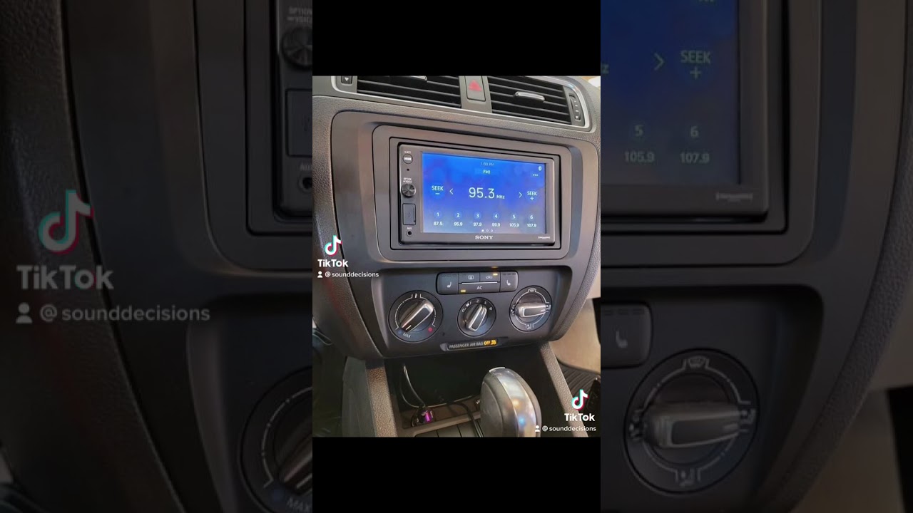 Installed a Sony XAV-AX1000 in a Volkswagen Jetta.