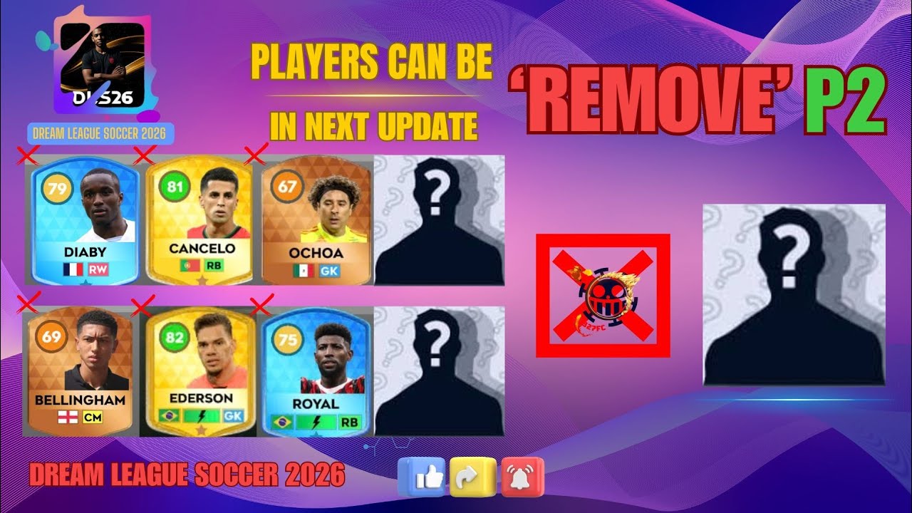 Những cầu thủ c&oacute; thể bị xo&aacute; trong bản cập nhật dls26 P2 - Players can be delete in next update dls26