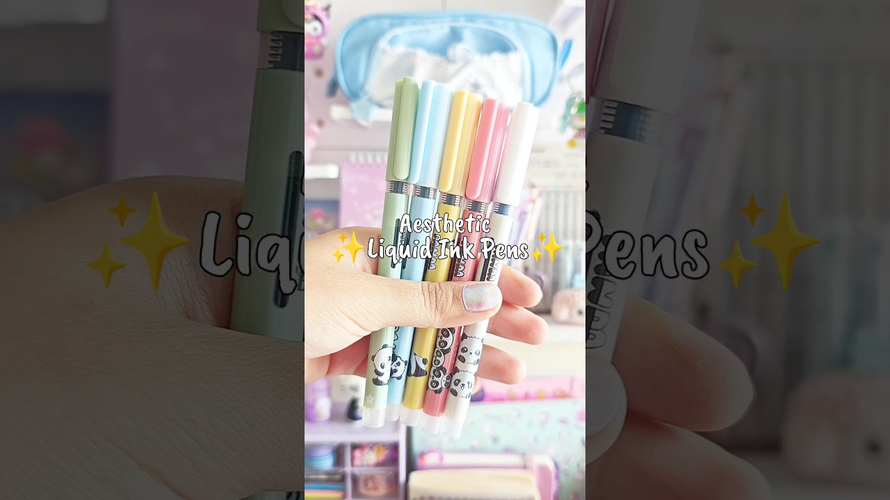 Aesthetic Liquid Ink Pens ✨ Figo Fomo Panda Pens 🐼 