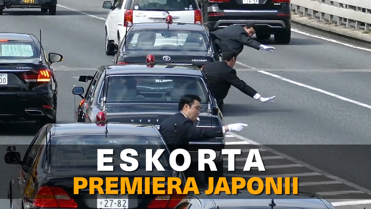 Eskorta premiera Japonii. Tak robią to zawodowcy