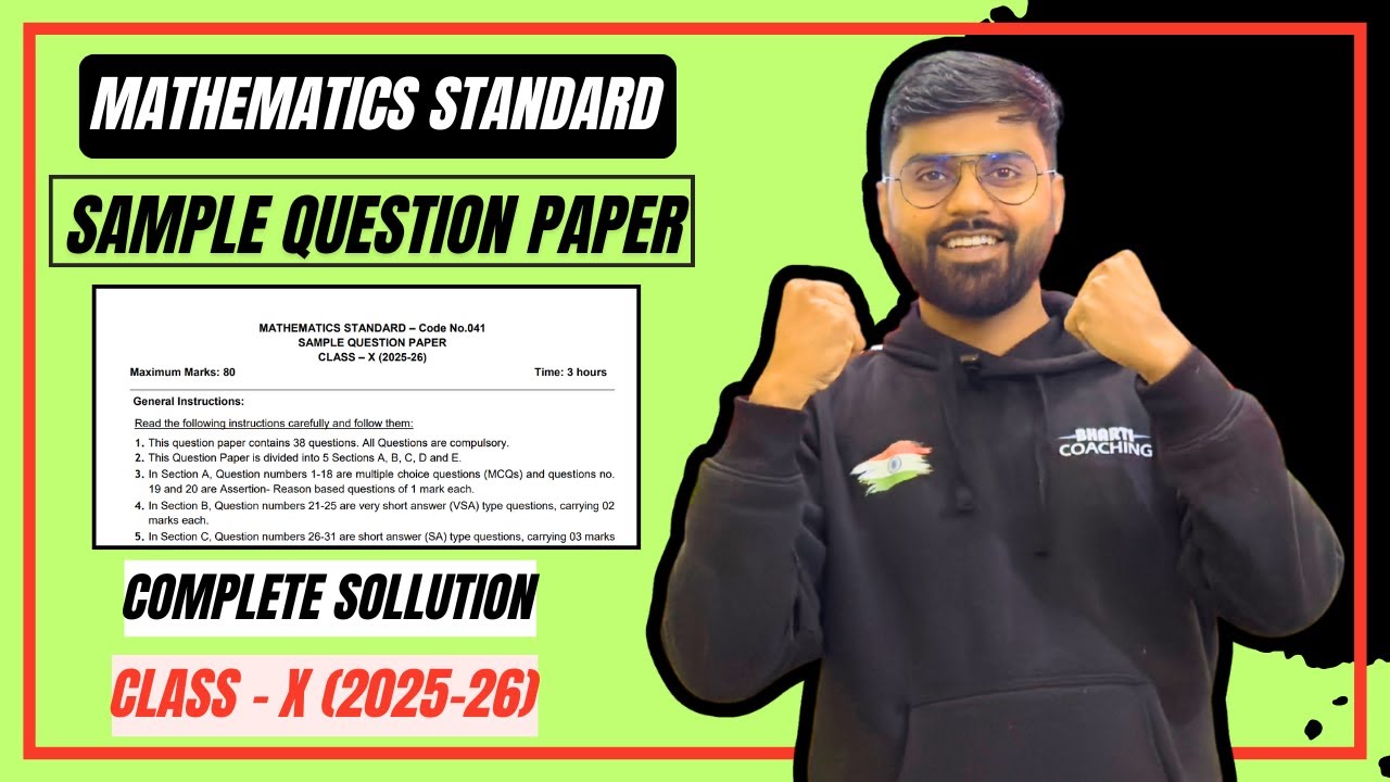 Sample Question Paper Class 10 Full Answer Key