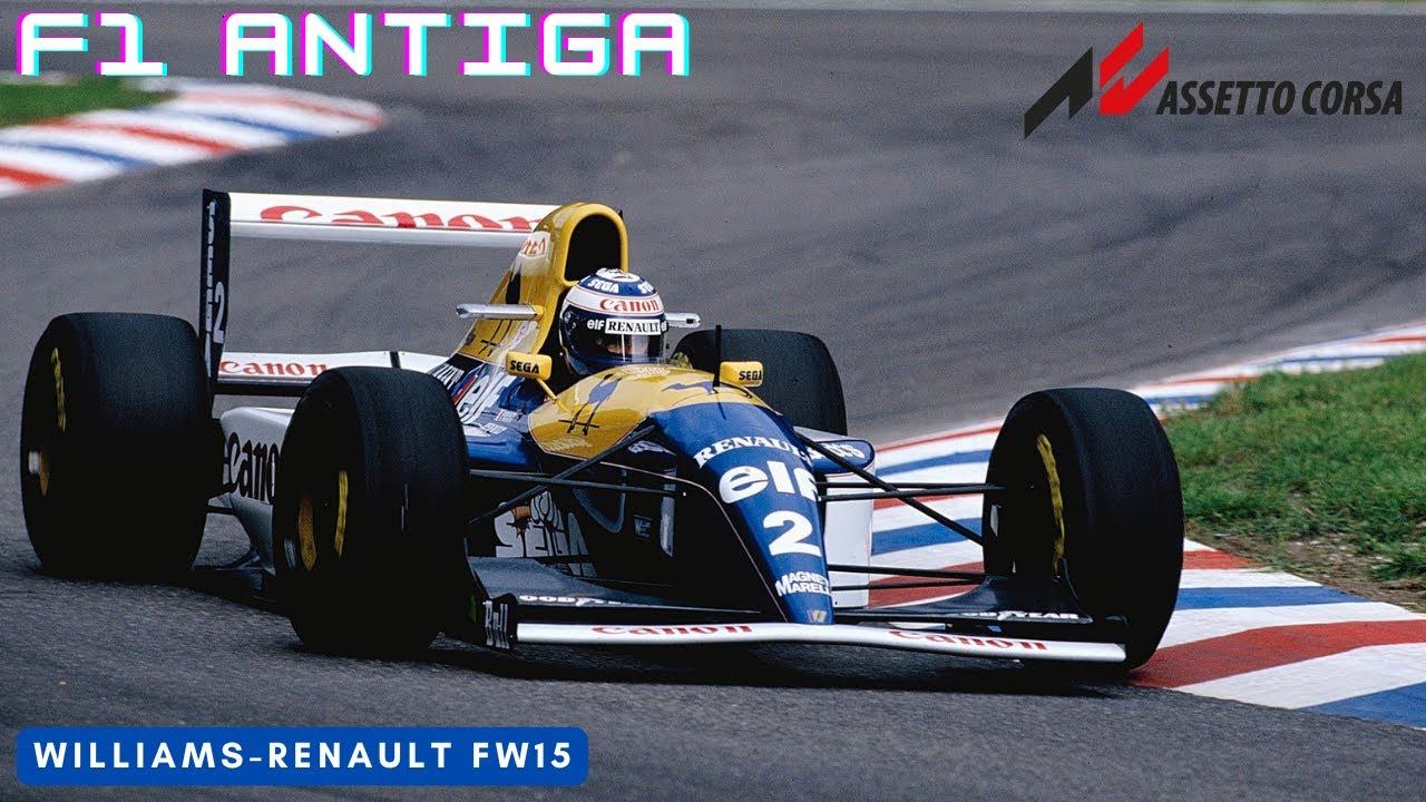 Série F1 Antiga - Alain Prost acelerando e fazendo a pole para o GP da Inglaterra em 1993
