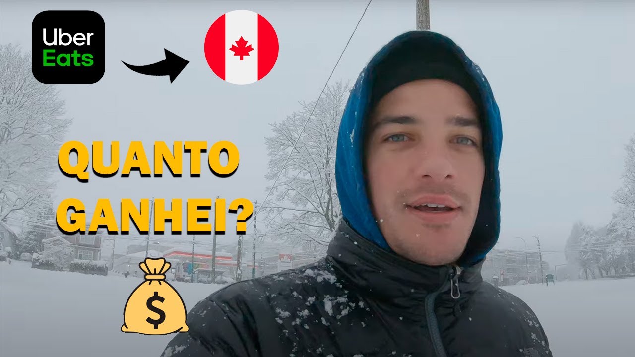 Uber Eats na neve no Canada