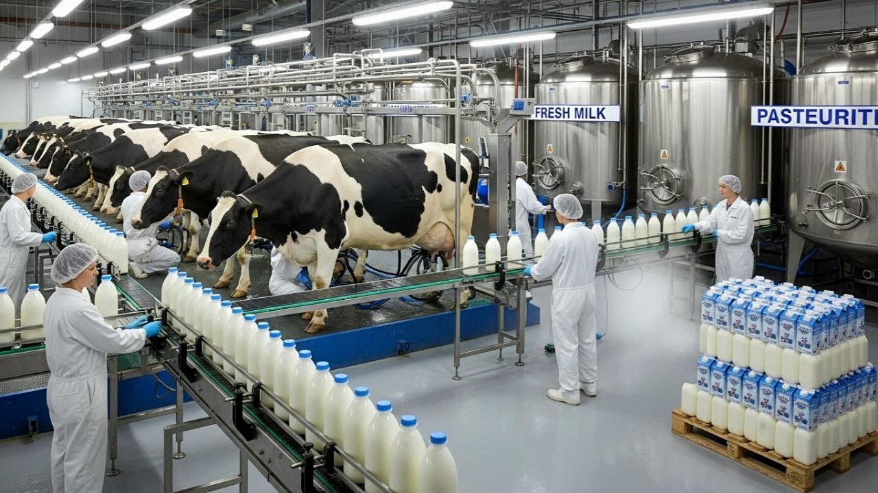Inside the Fresh Milk Factory Farm to Bottle Process
