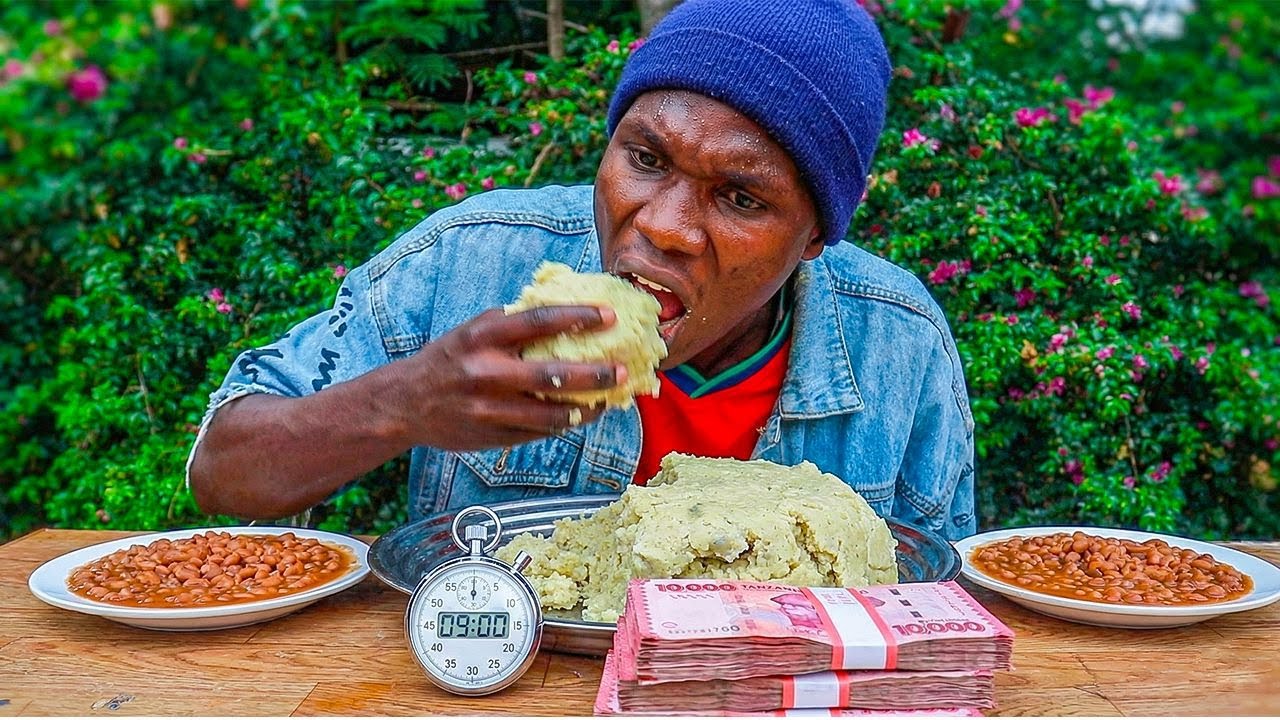CAN HE FINISH THIS GIANT UGALI IN 15 MINUTES? 😱⏱️