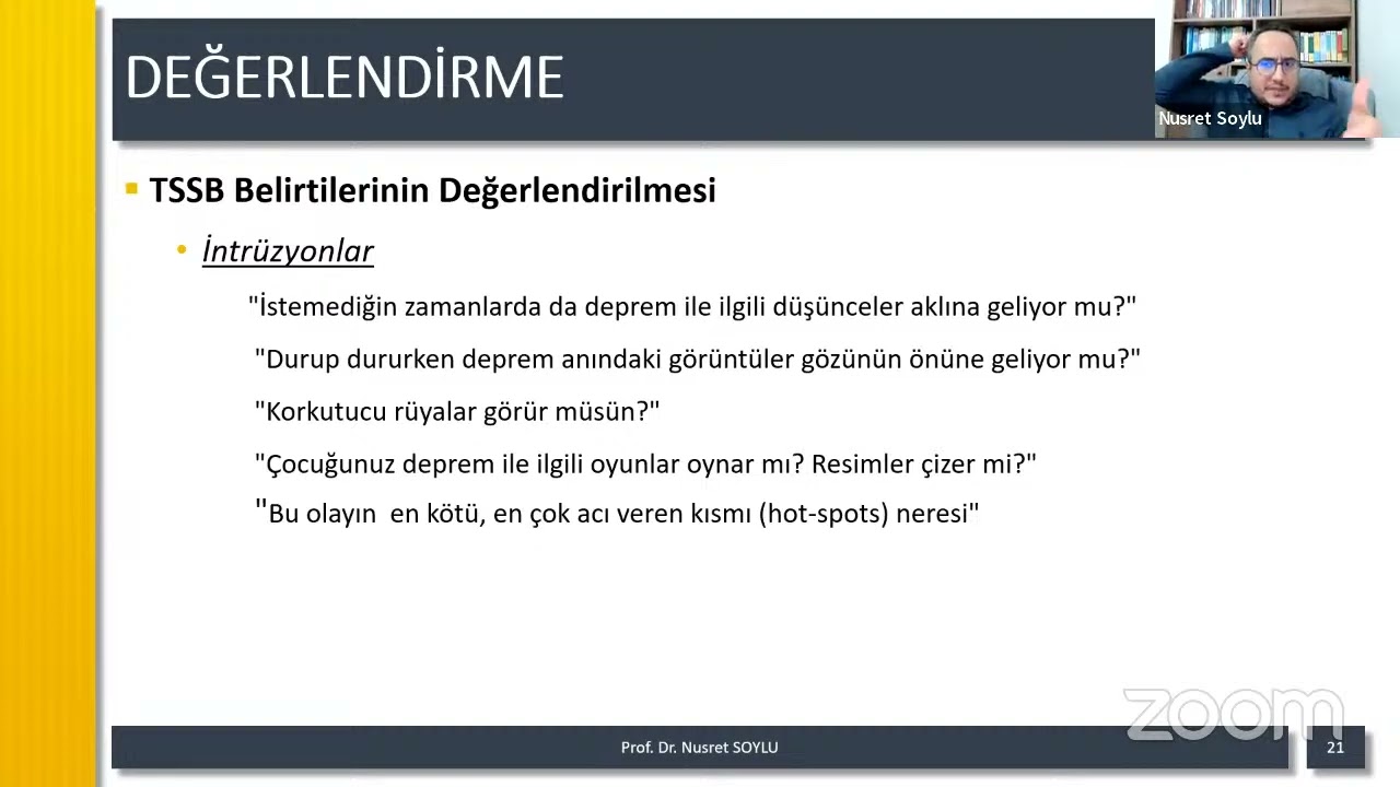 ÇOCUK VE ERGENLERDE DEPREM SONRASI TSSB’NİN BİLİŞSEL DAVRANIŞÇI TERAPİSİ / 1-3. KISIM