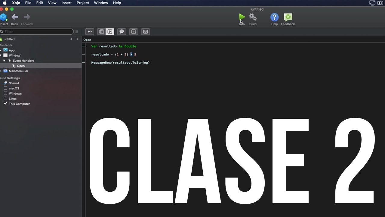 Curso de programación con Xojo, clase 2: Variables