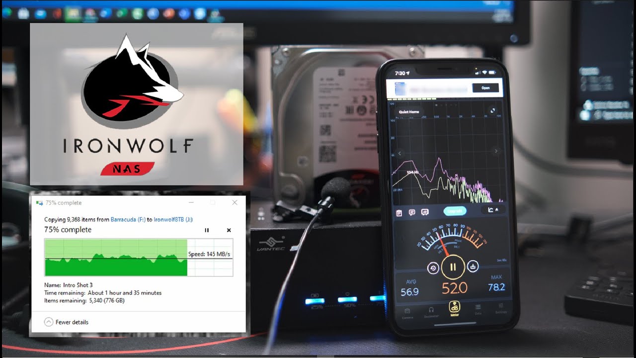 Обзор NAS-накопителя Seagate Ironwolf 8 ТБ | Насколько он громкий?