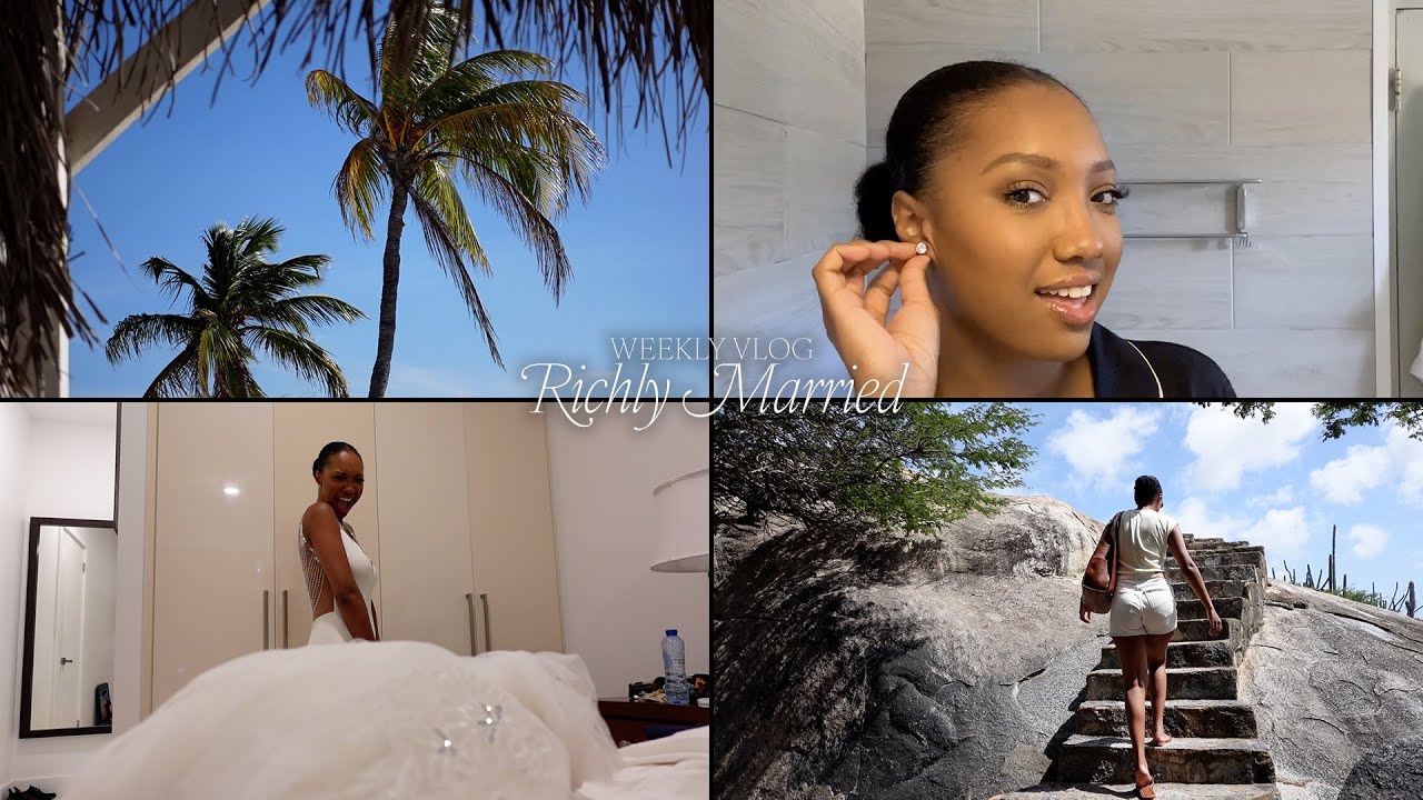 aruba diaries — first week as newly weds, wedding reflections, honeymoon, family time, aruba + beach