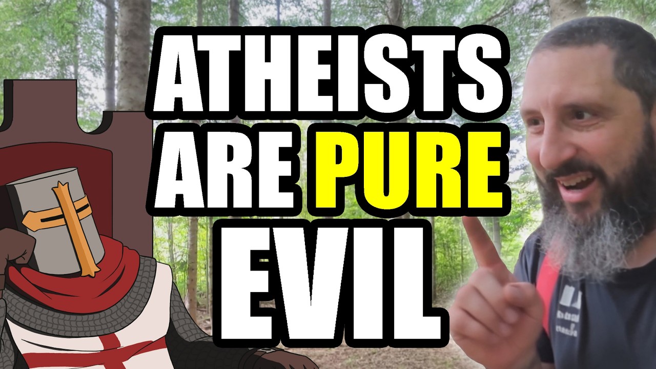 Hateful Theist Idiot Thinks Atheism Is EVIL (Born Again Barbarian)
