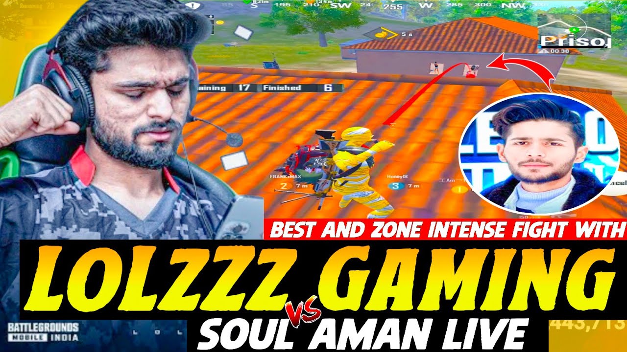 ( 77 ) 365 Best And Zone Intense Fight 4v4 LoLzZz Gaming vs Soul Aman Live LoLzZz vs Youtuber 