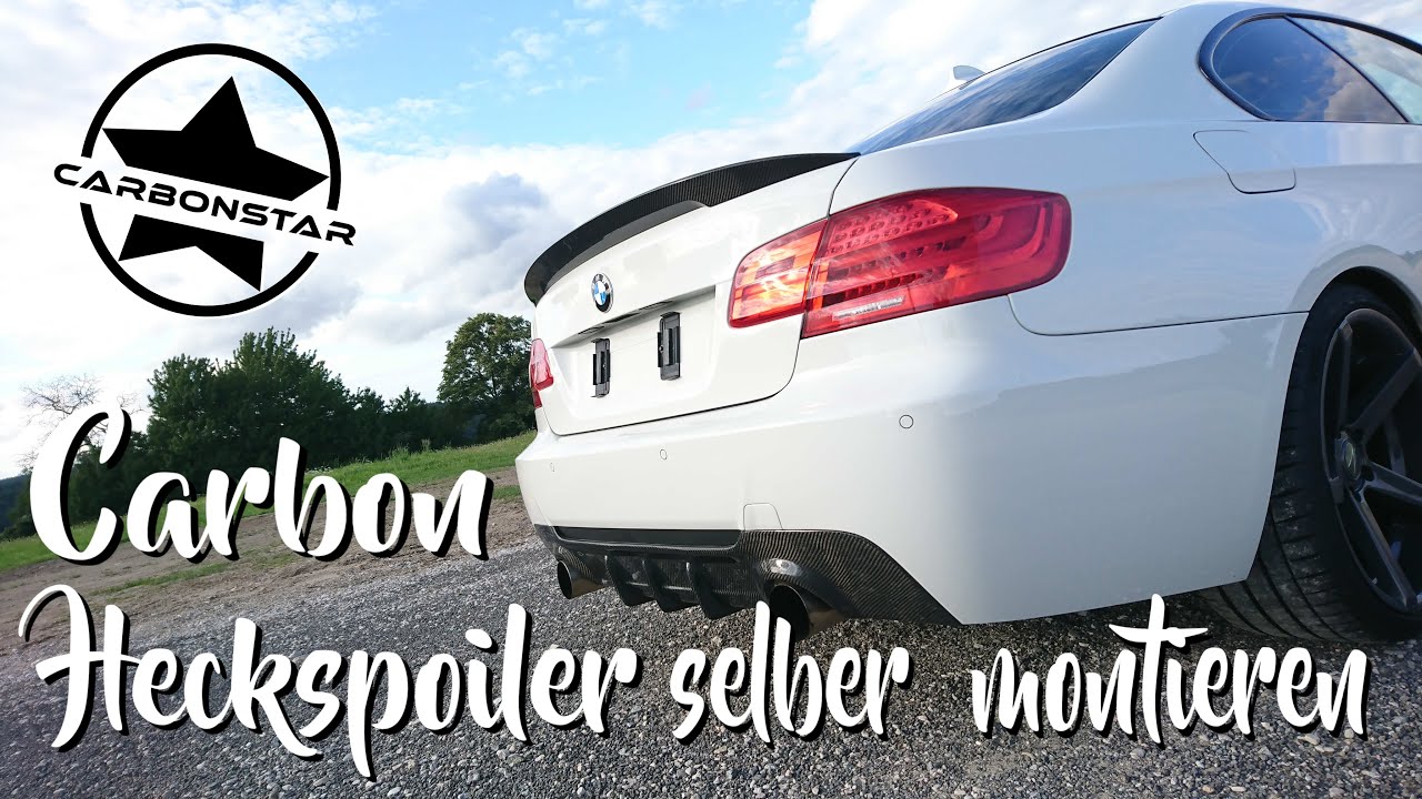 Carbon Heckspoiler aufkleben | BMW 335i E92