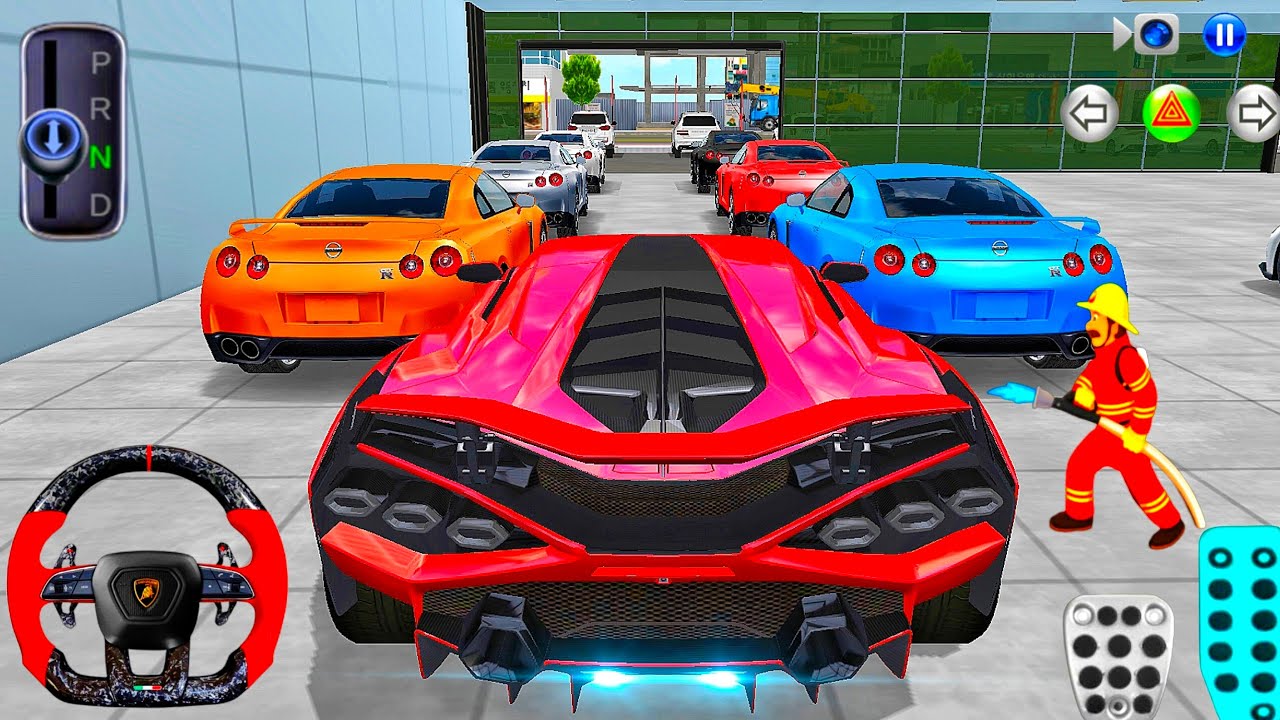 New Red LUXURY Lamborghini Parking in Car Shop 🚗 3D Driving Class 2025 🚀 Best Android Gameplay 🎮🚧