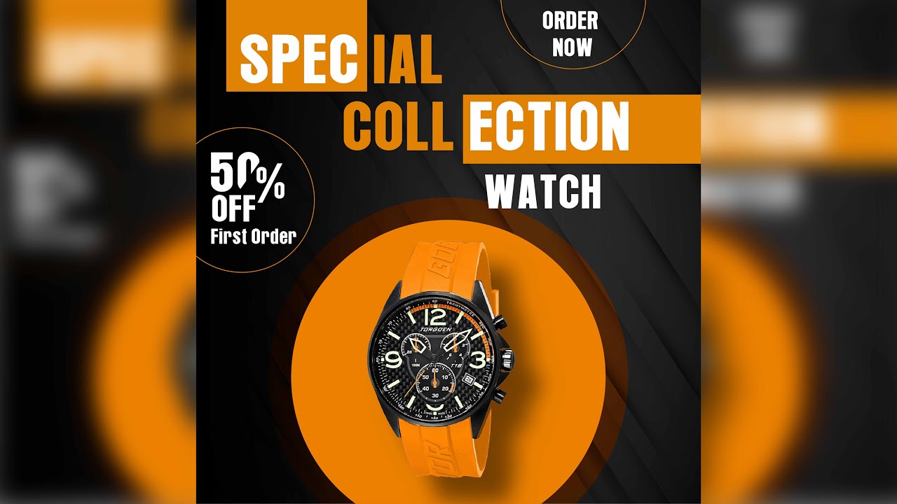 Adobe Illustrator | Watches Advertising Design in Illustrator | Luxury Watches Flyer Design Tutorial