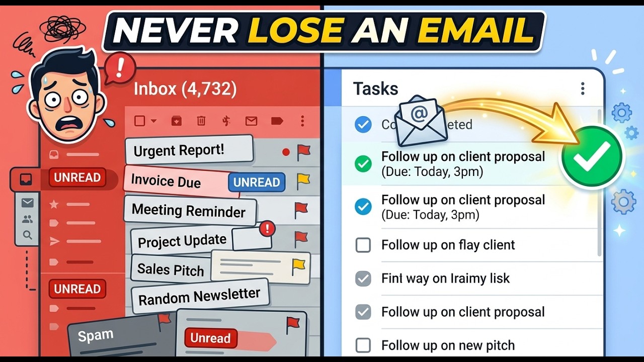 Превратите любое письмо Gmail в задачу Google в 1 клик! (Больше никогда не забывайте о письмах)