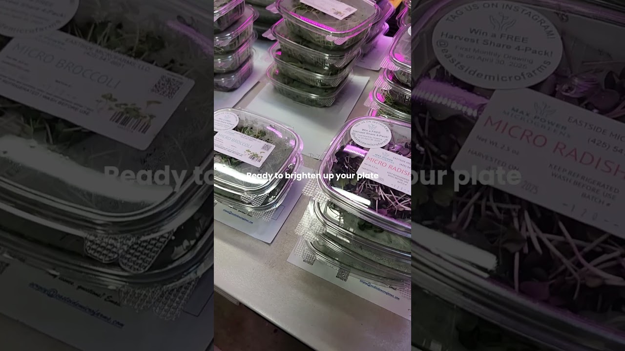We offer fresh microgreens and flowers with direct delivery from the farm.