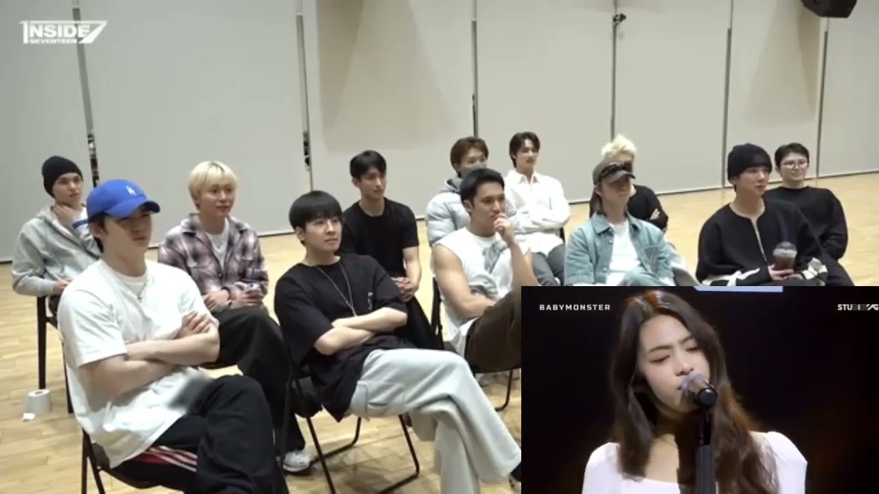 Seventeen react to Ayeon Babymonster COVER 