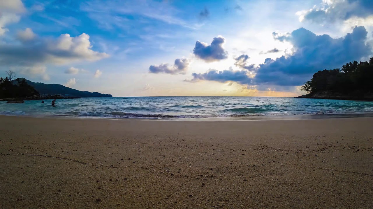 beach and sea timelapse Stock footage /  Free stock video Creative commons