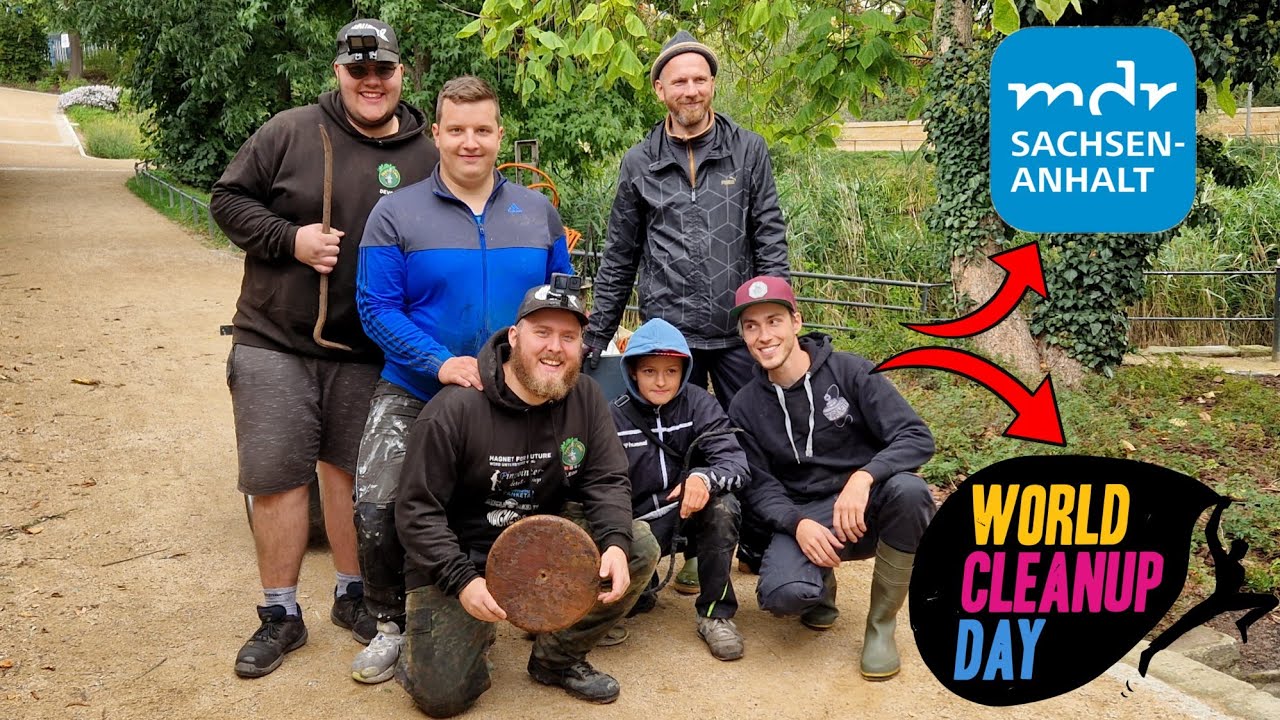 4 &times; 🧲 Magnetfischen am World Cleanup Day | Begleitet vom MDR | @Bushcraftbounty @MARCNETO_official