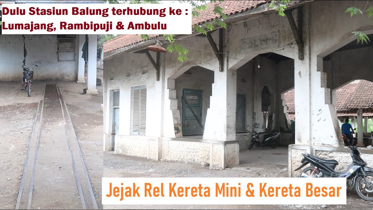 UNIKNYA STASIUN BALUNG, Mempunyai 2 Ukuran Rel & Gauge yang berbeda, Sekarang Jadi Pasar Sepeda
