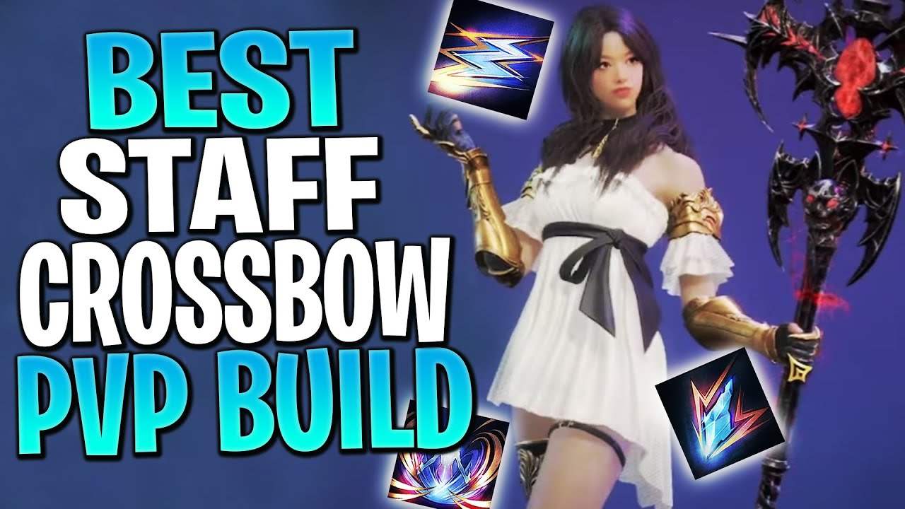 RANK 1 STAFF CROSSBOW PVP BUILD | Throne and Liberty Crossbow Staff Build PVP