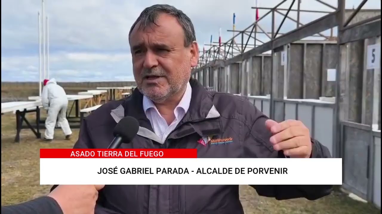 Todo listo para el desarrollo del Asado Más grande de Tierra del Fuego