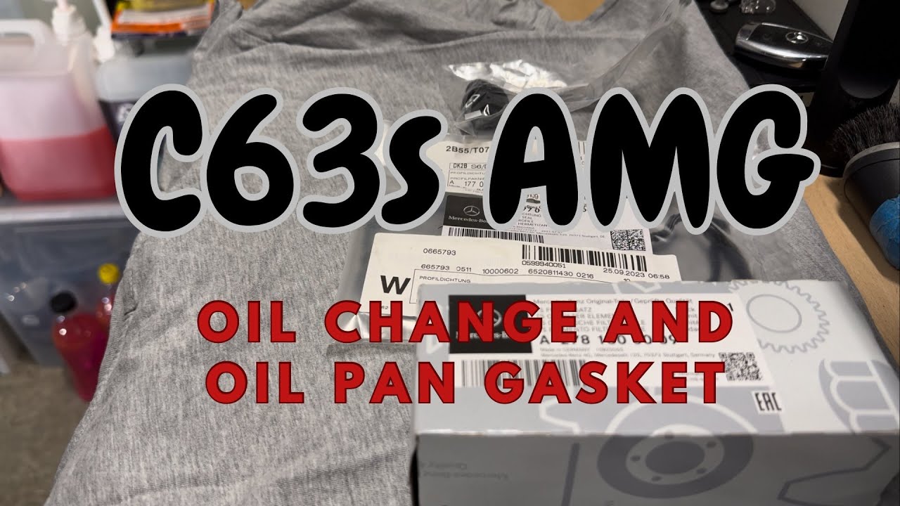 Mercedes 205 C63s AMG Oil Service & Oil Pan Gasket Swap