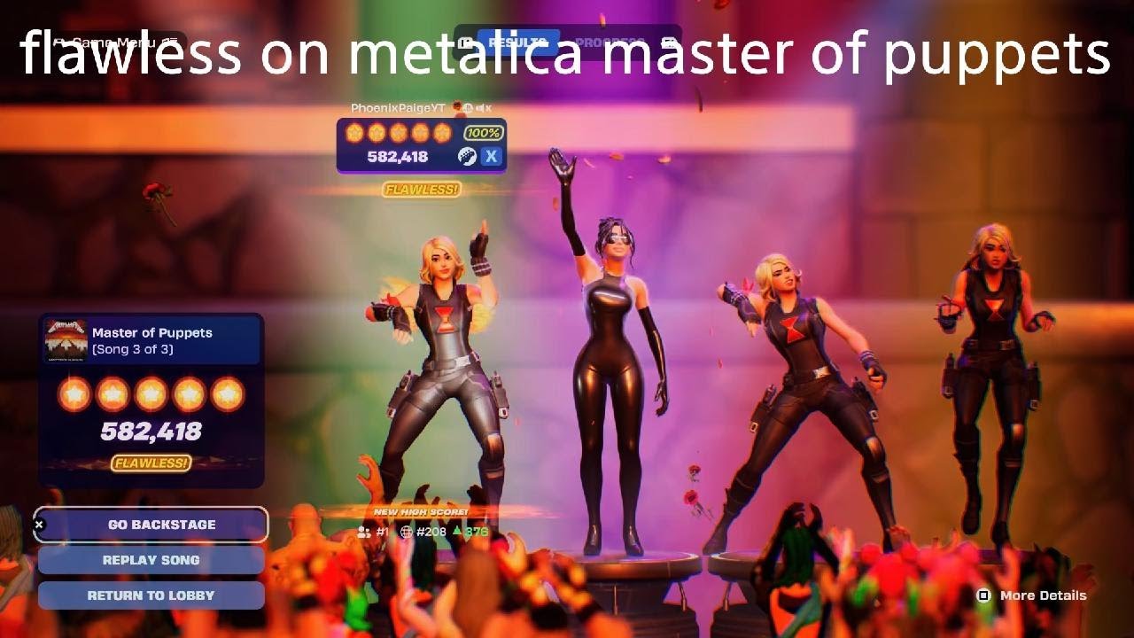 OMG flawless on metalica master of puppets on bass expert fortnite festival