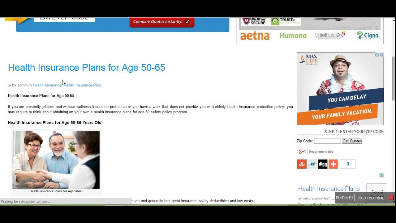 Health Insurance For Elderly Over 65
